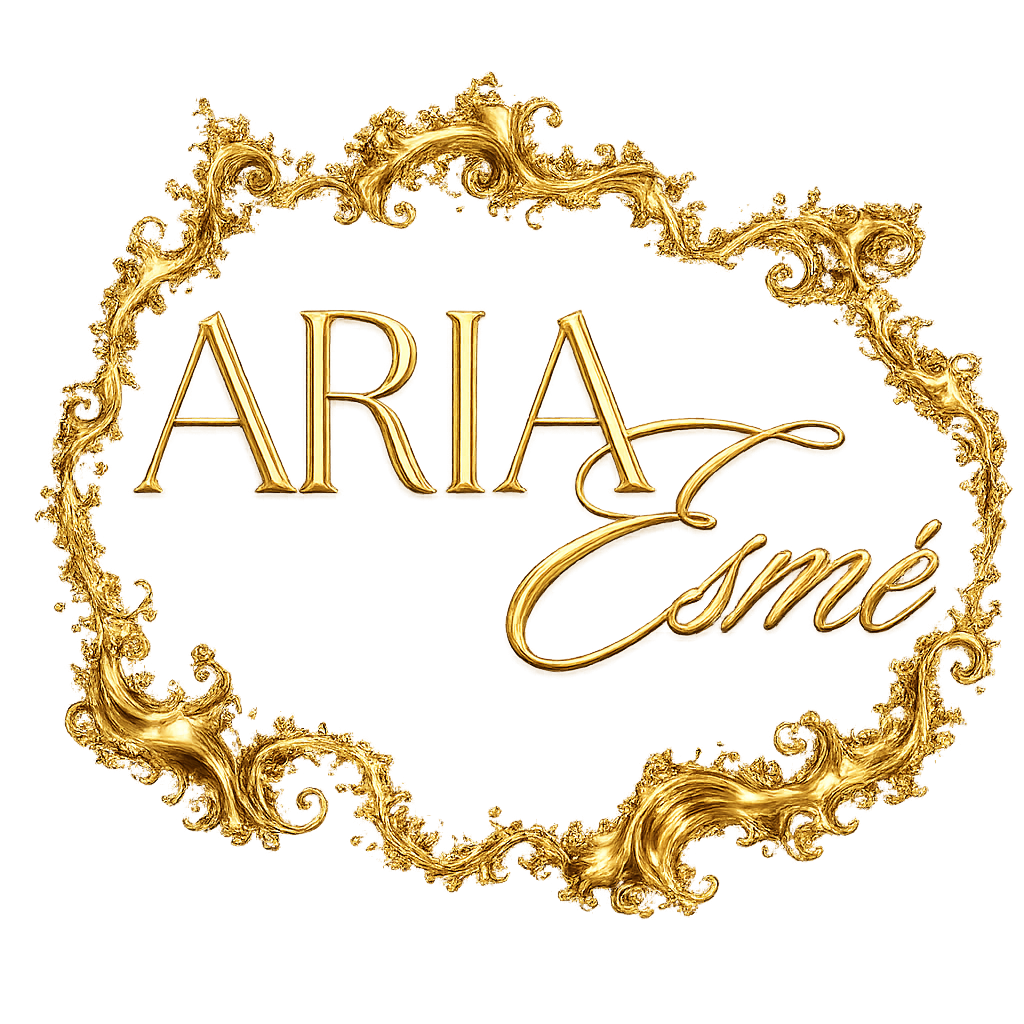 Aria Esmé gold signature logo